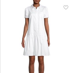 Karl Lagerfeld white drop waist dress